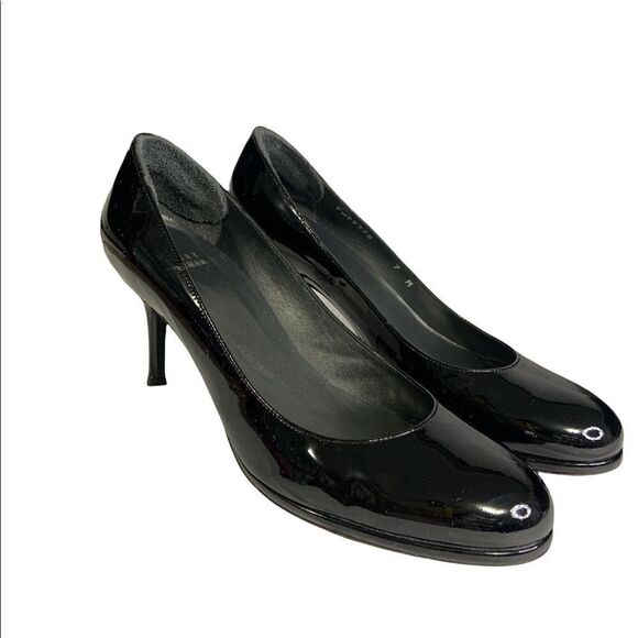 𝅺stuart Weitzman The Blog Black Patent Heels - Picture 1 of 8